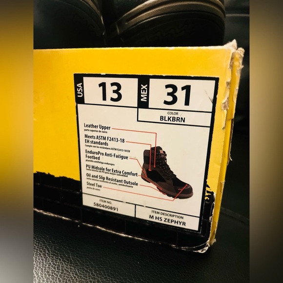 Herman Survivors Men's Zephyr Electrical Hazzard 6" Steel Toe Work Boots size 13 - Picture 8 of 8